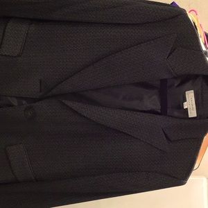 Beautiful dark gray and light gray Tahari size 14 one button jacket
